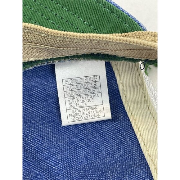 Distressed Blue Denim White Mesh Trucker Hat Green Leaf Embroidery Adjustable Ba - Picture 8 of 8